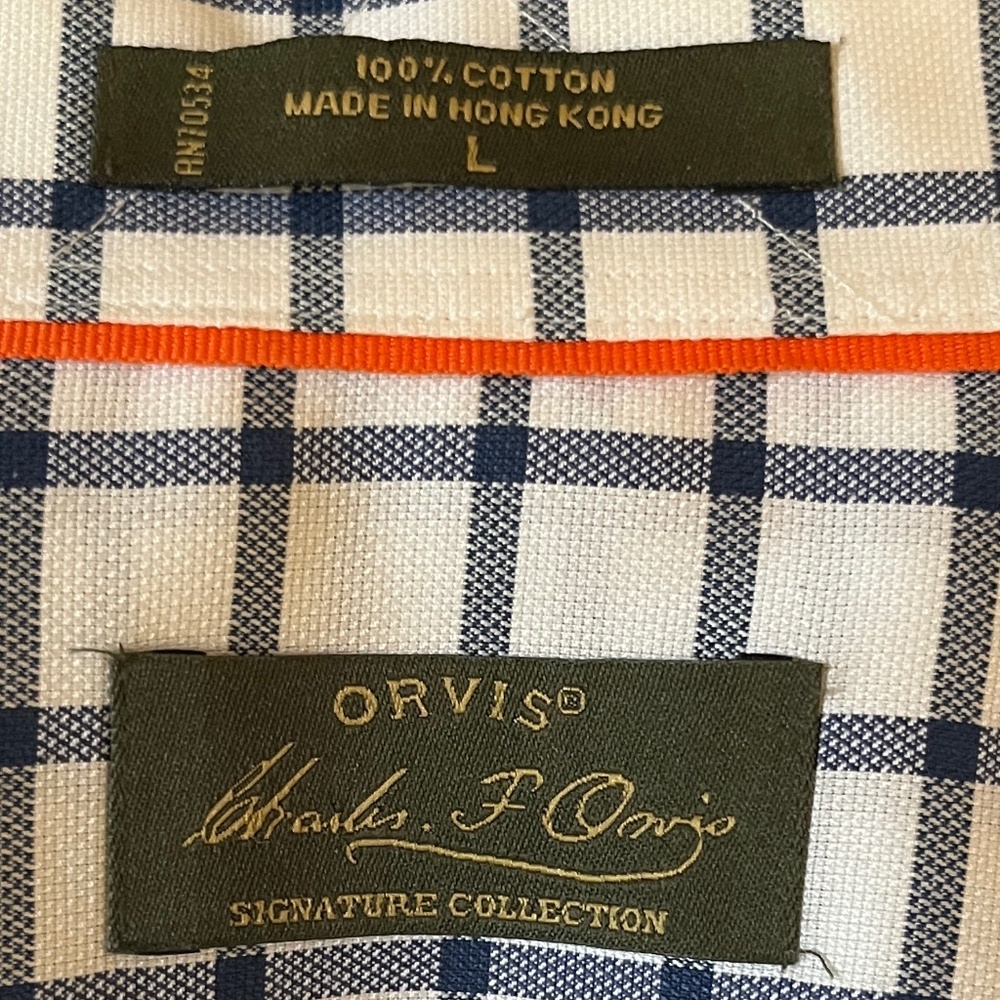 Orvis Men’s Signature Collection Long Sleeve Shirt Size Large - Picture 2 of 3